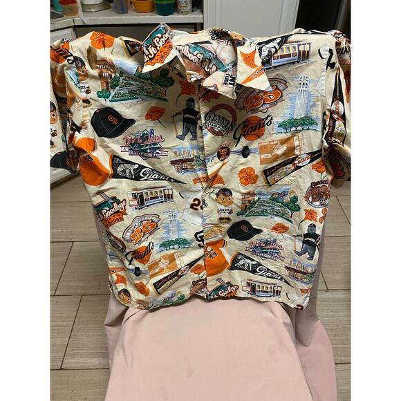 Reyn Spooner San Francisco SF Giants Mens Large Camp Shirt MLB Cruise - Picture 1 of 3